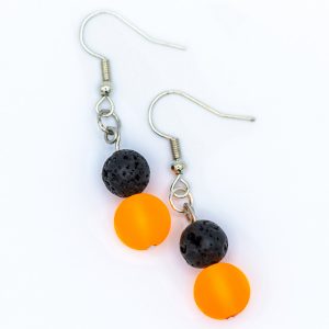 Ohrringe orange/schwarz