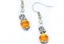 Ohrringe orange Streifen