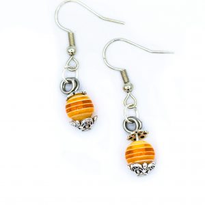 Ohrringe orange Streifen